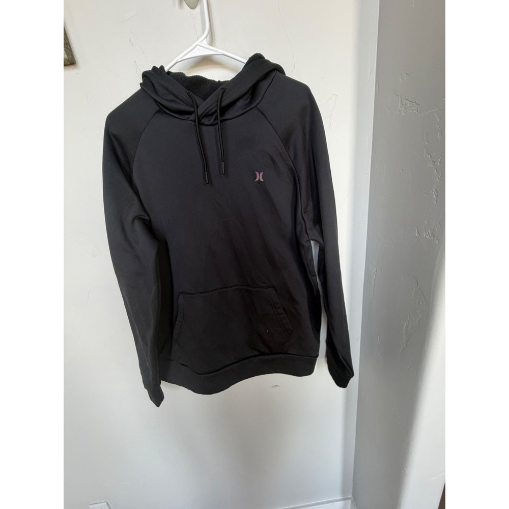 Hurley Mens Black Fleec Lined Performance Hoodie Iridescent LogoHFA24VMP-16233 L